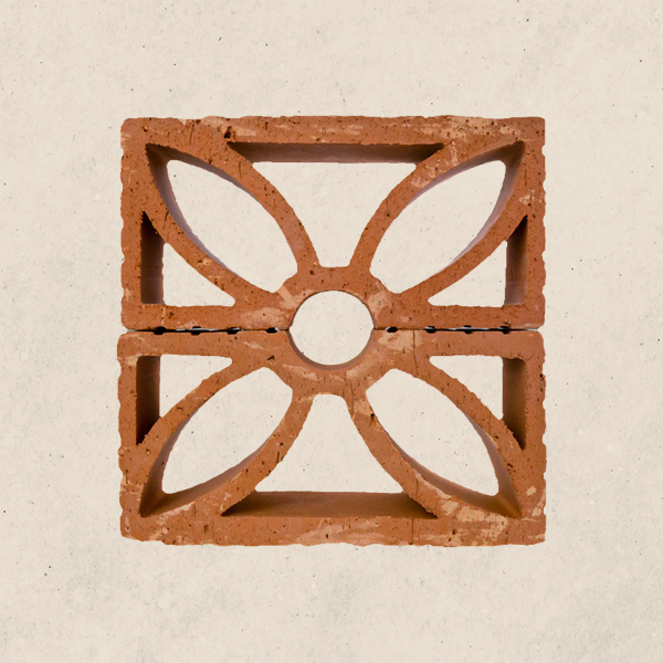 Breeze Ventilated Clay Decorative Block - Fleur Dulce
