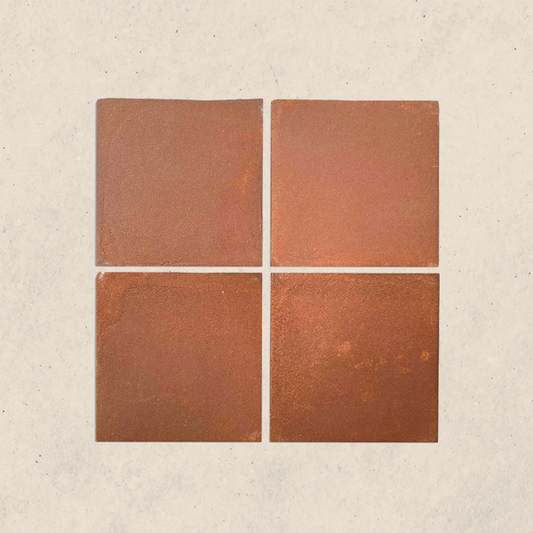 Cotto Tiera terracotta clay tile 4X4., 100% natural, for tiling