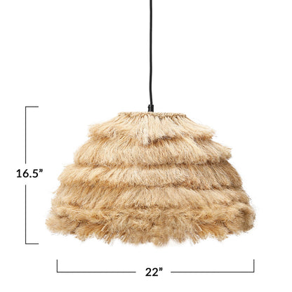 Lampe suspendue en fibre naturelle - Collection Japandi - #5329