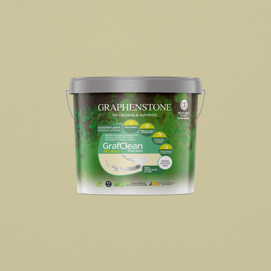 Peinture 100% écologique et naturelle, de Graphenstone, couleur Rosemary soap, fini satin