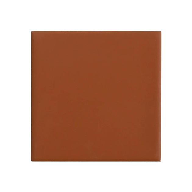 4" X 4" Square Terracotta Tile in 100% Natural Terracotta Clay, for Floor Tile - Whiskey