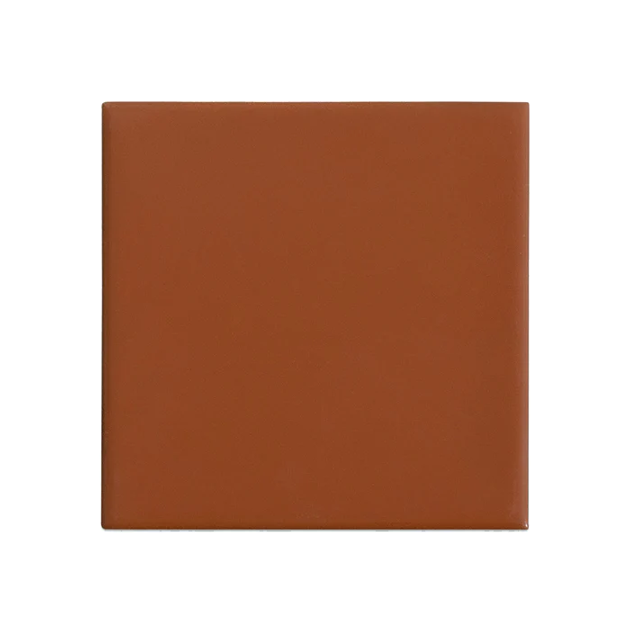Tuile Terracotta carré 4" X 4" en argile de terre cuite 100% naturelle, pour carrelage - Whiskey
