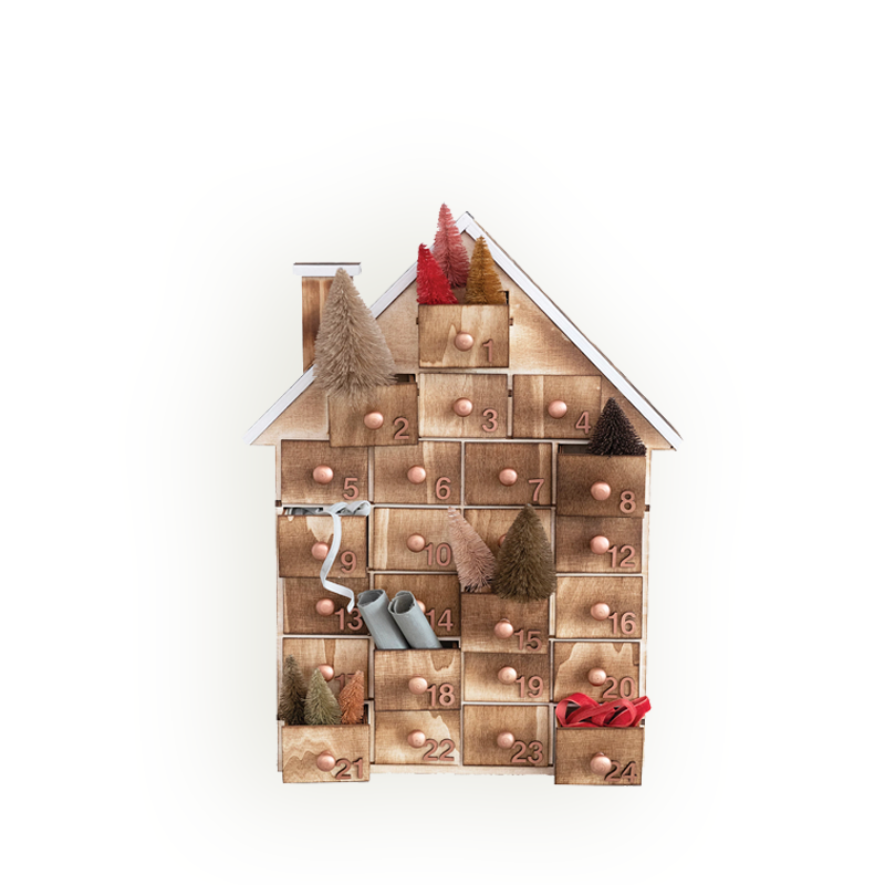 Ecological Advent calendar wooden house - Montreal