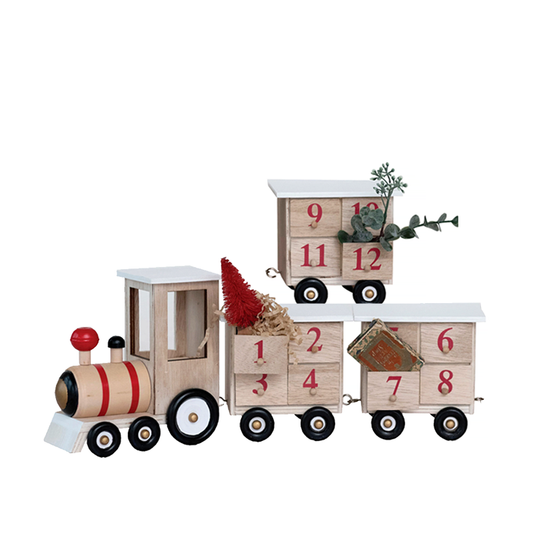 Ecological wooden train Advent calendar - Montreal