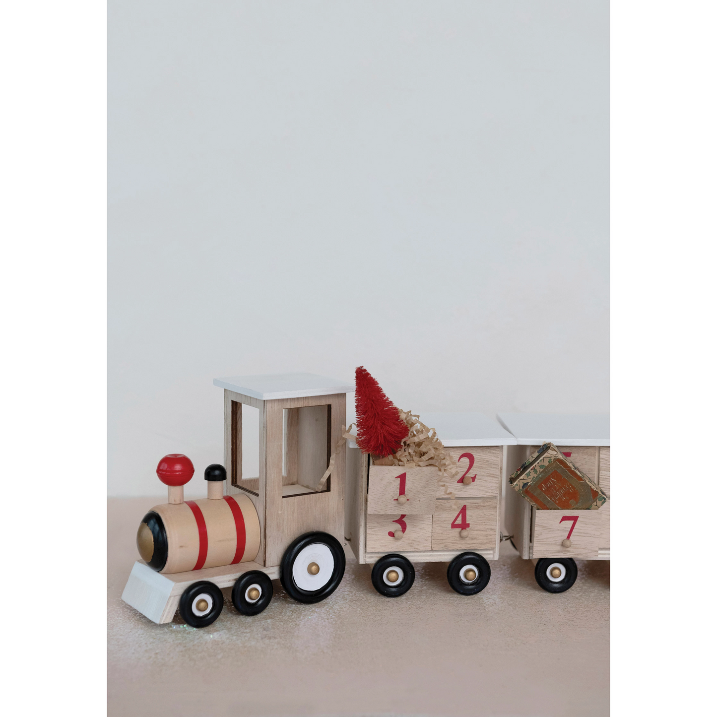 Ecological wooden train Advent calendar - Montreal