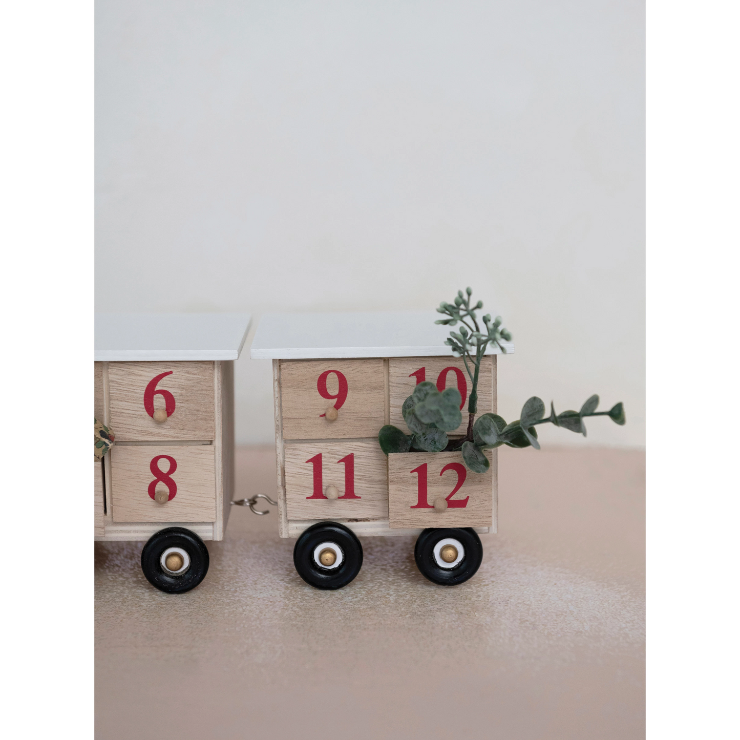 Ecological wooden train Advent calendar - Montreal