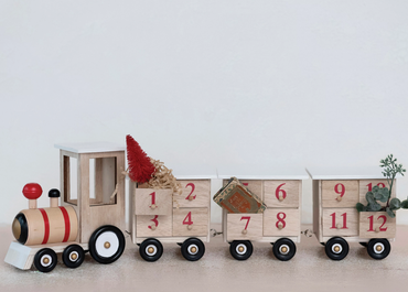 Ecological wooden train Advent calendar - Montreal