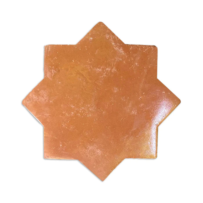 Terracotta clay tile Star &amp; Cross pattern 5.5., 100% natural, for tiling