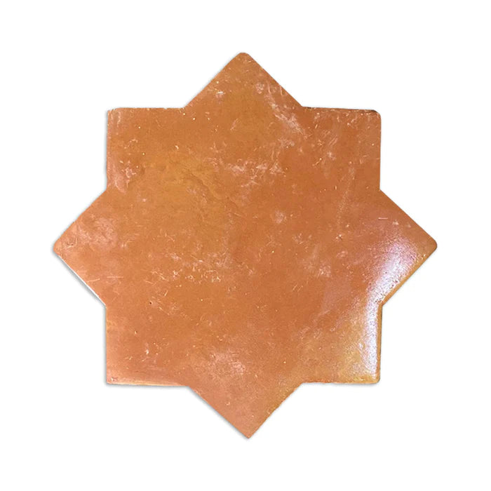 Tuile d'argile terracotta motif Star & Cross 5.5., 100% naturelle, pour carrelage