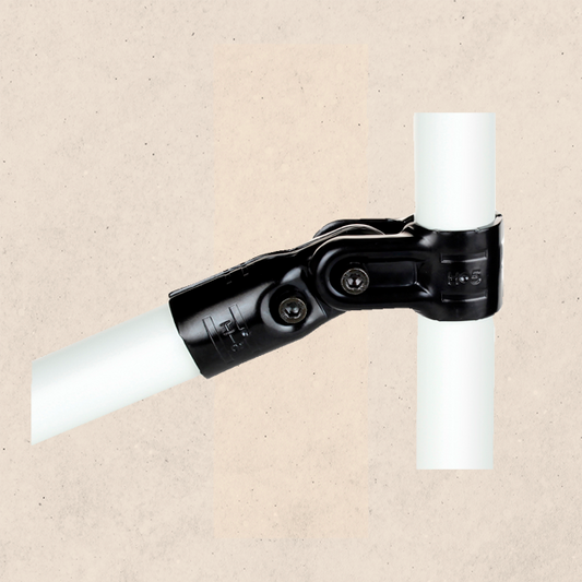 Connecteur noir pivotant de 0 à 180 degré pour tube ou tuyau - Tinktube