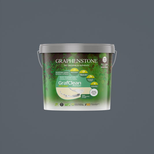 Lime paint uniform finish, ecological of Graphenstone, color Copernico, satin finish