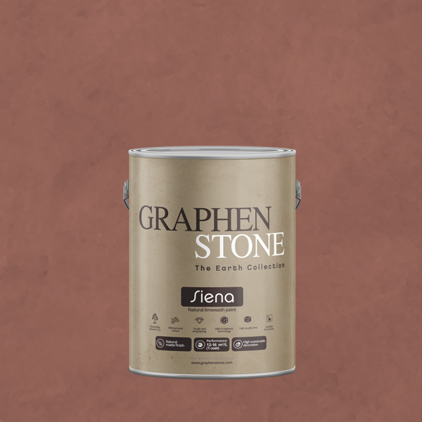 Ecological and natural lime paint with textured effect for decorative walls - Siena by Graphenstone