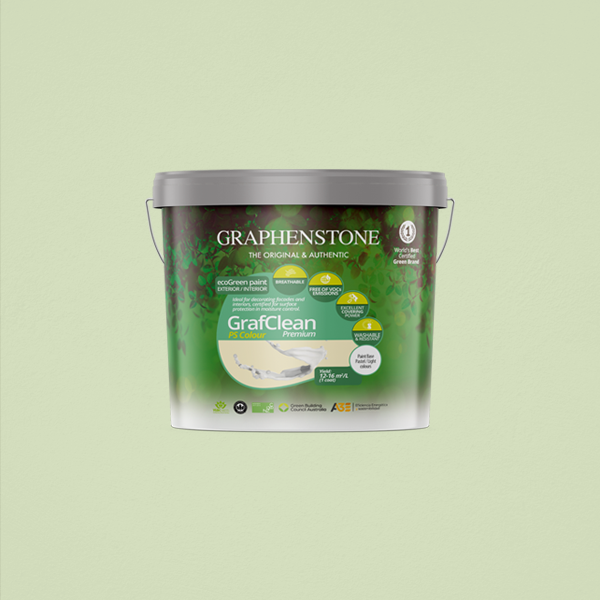 Lime paint uniform finish, ecological of Graphenstone, color Pine oak, satin finish