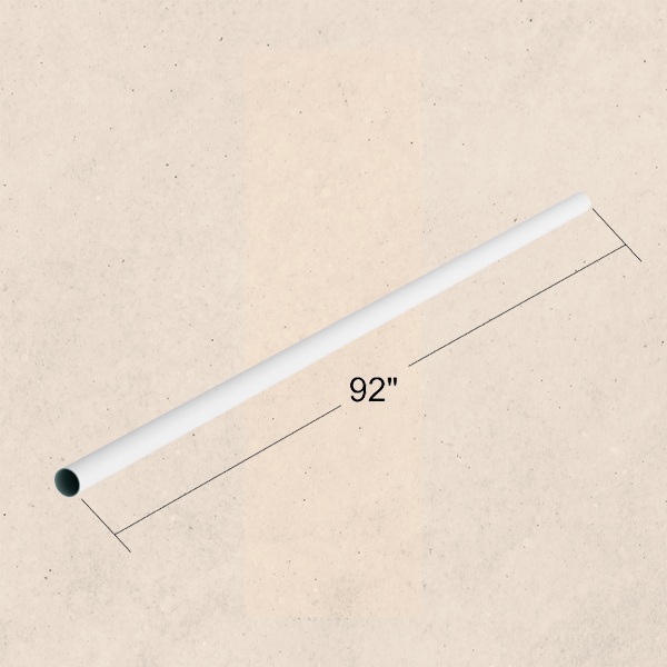 92″ Tube blanc en acier - 1-1/16" Diamètre - Tinktube