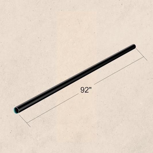92″ Black Steel Tubing - 1-1/16" Diameter - Tinktube