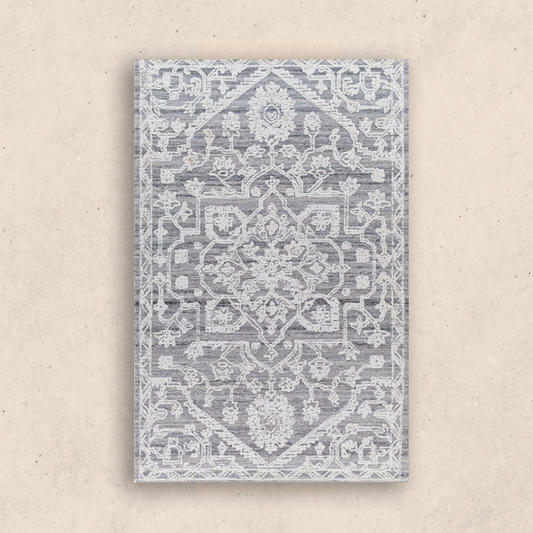 tapis-fleur-motif-ornement-gris-blanc-decoratif