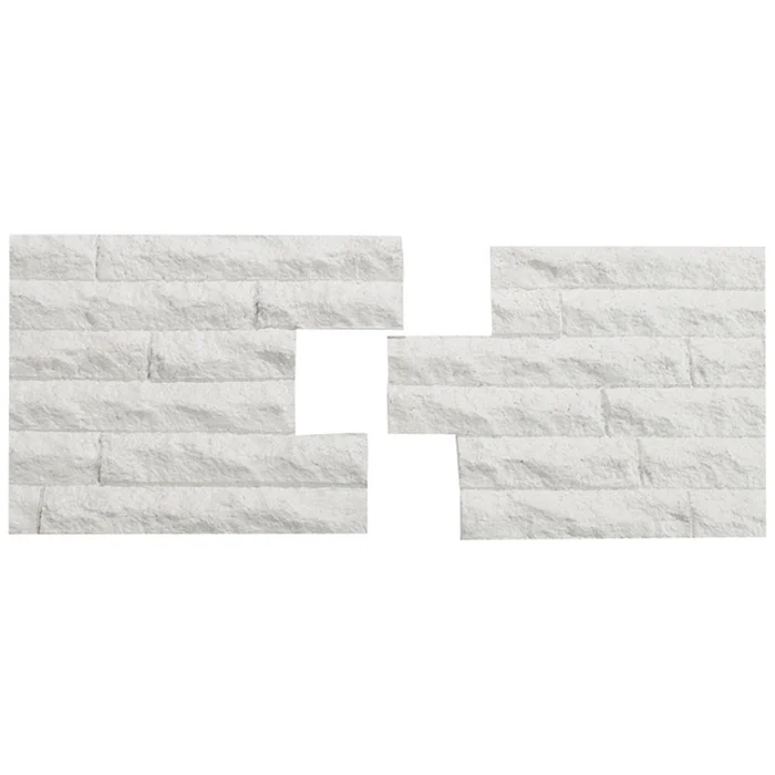 Ecological white decorative brick 100% recycled paper, made in Quebec - Zéphir 