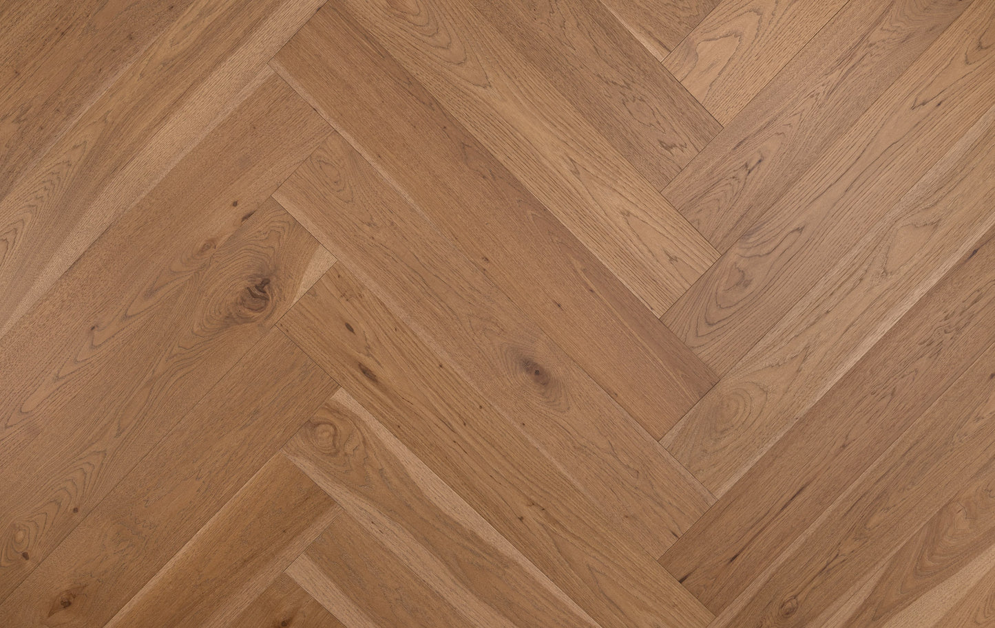 Hickory wood flooring - 8'' wide plank - medium brown tones, traceable, eco-responsible, certified - Aragon