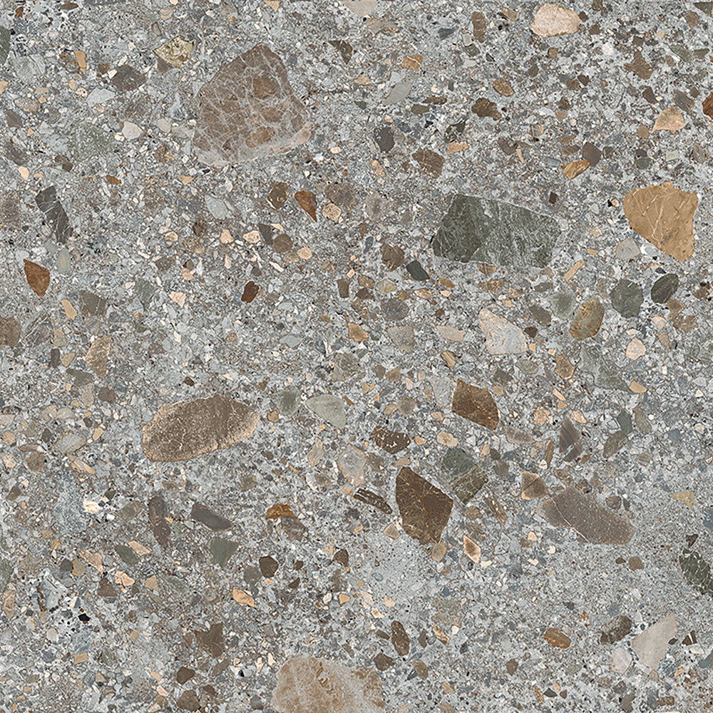 Eco-certified Terrazzo and Stone Effect Porcelain Tile - 24 X 24 - Grus