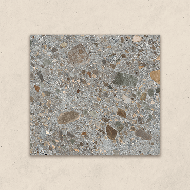 Carreau de porcelaine effet Terrazzo et pierre certifié écologique