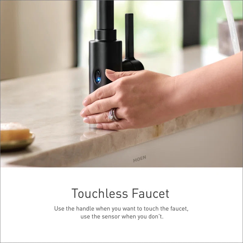 WaterSense® Eco-Friendly Kitchen Faucet, Touchless Touchscreen, Swivel Spout, 9165 Black