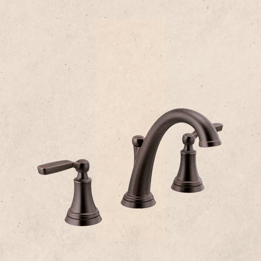 Robinet de salle de bain écologique WaterSense®, 3 trous style classique Woodhurst, bronze vénitien