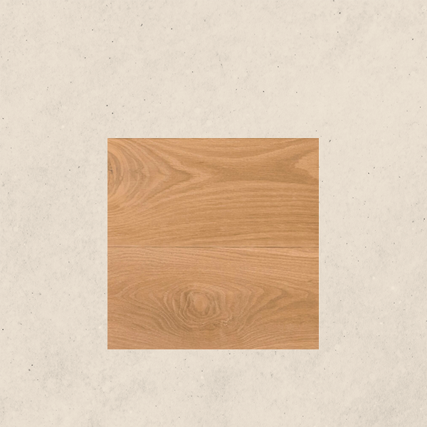 White oak wood flooring - 8'' wide plank - sand beige tones, traceable, eco-responsible, certified - Gravina