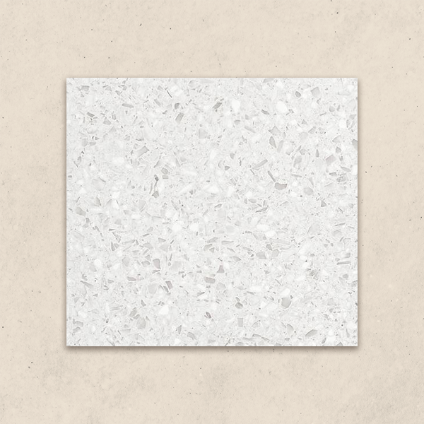 Eco-certified Terrazzo Effect Porcelain Tile - 24 X 24 - White