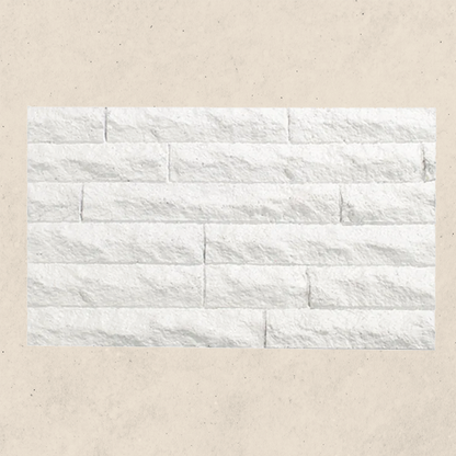 Ecological white decorative brick 100% recycled paper, made in Quebec - Zéphir 